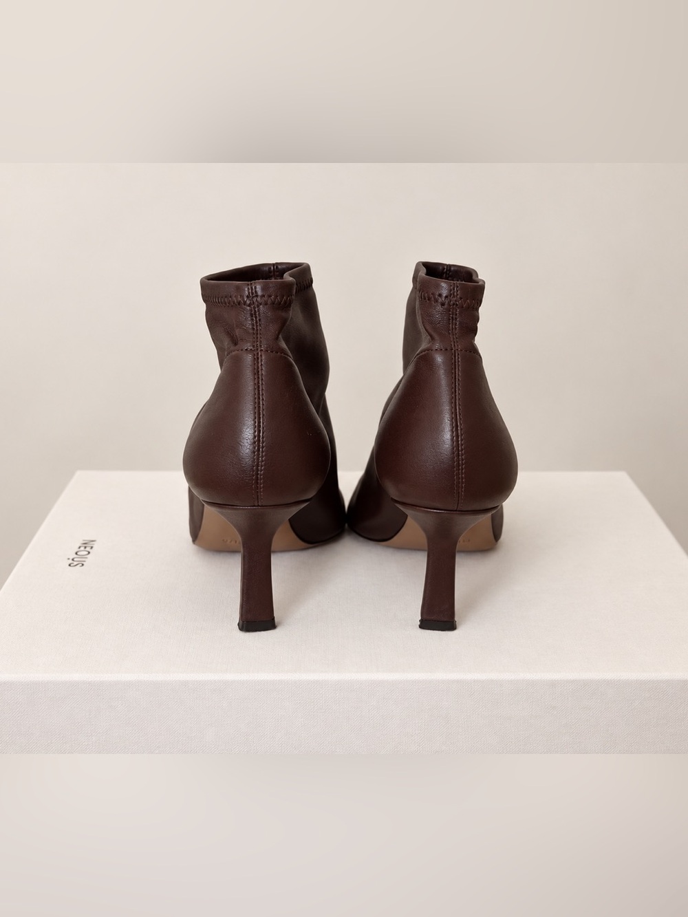 NEOUS Nosa Dark Chocolate Leather Ankle Boots EU 37 - Picture 2 of 6